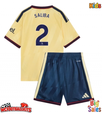 Arsenal William Saliba #2 Replica Third Stadium Kit for Kids 2026-27 Short Sleeve (+ pants)